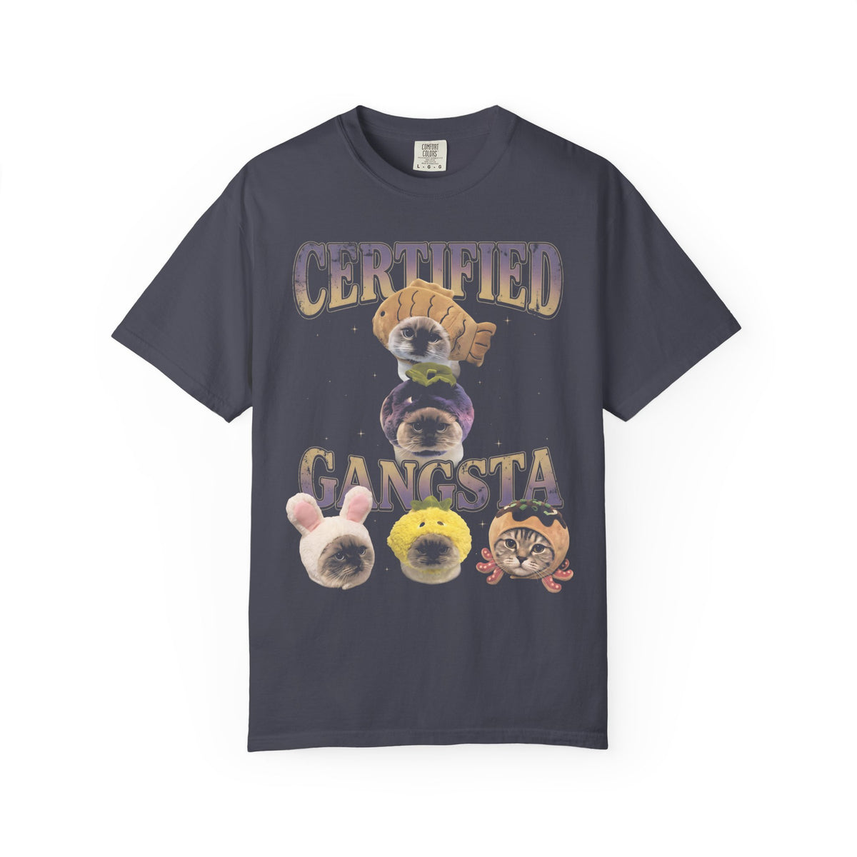 Certified Gangsta Cat Classic Tee | Taiyaki Food | Funny Hat
