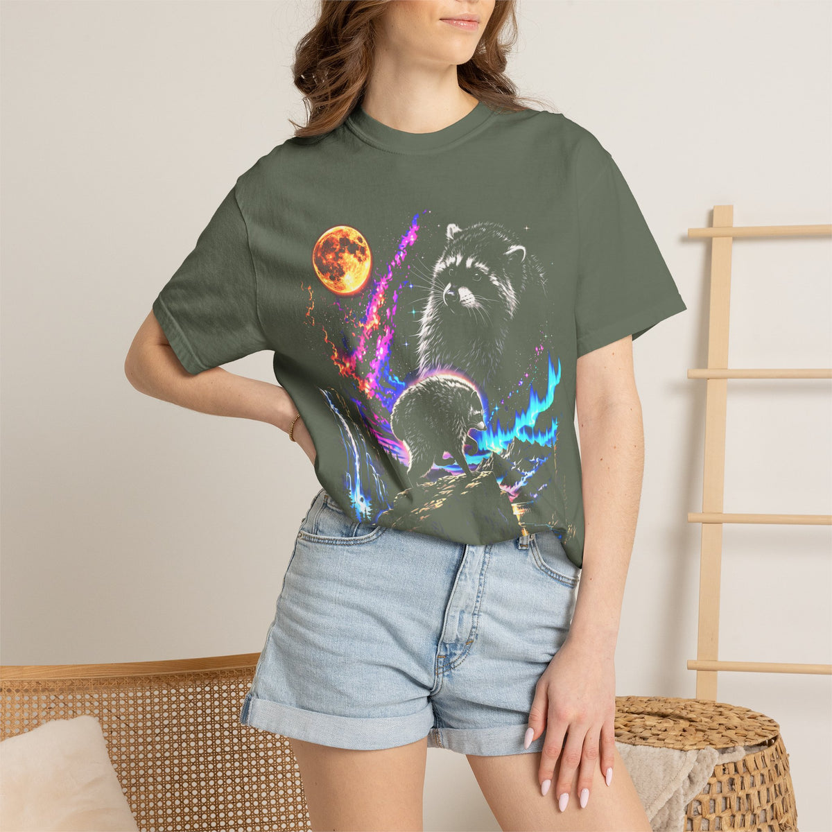 Raccoon Galaxy Classic Tee | 90s Vintage | Space Gift