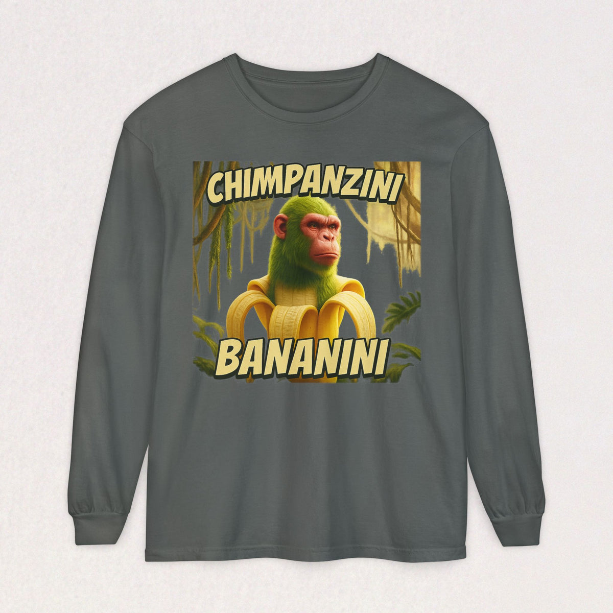 Chimpanzini Bananini Long Sleeve T-Shirt | Funny Monkey Graphic Tee