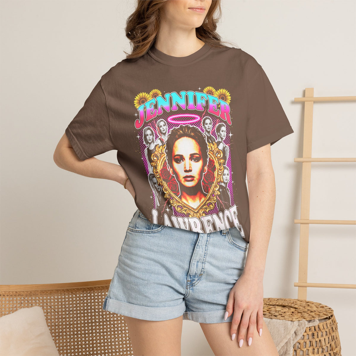 Jennifer Lawrence Classic Tee | 90s Graphic | Bootleg Gift