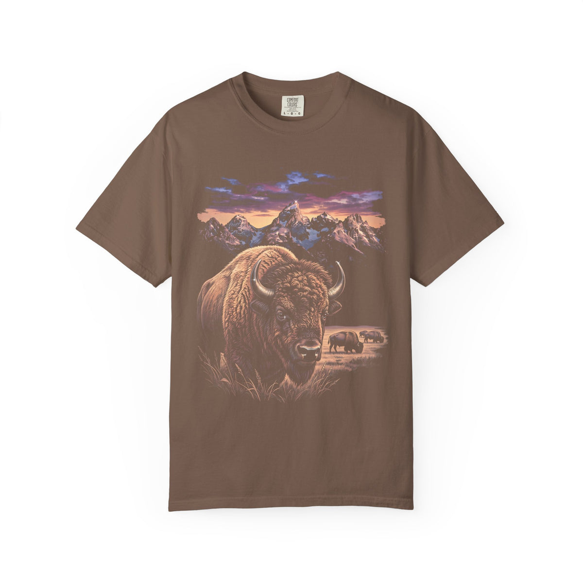 American Bison Classic Tee | Wildlife Nature | Western Sunset