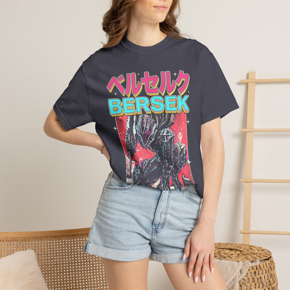 Dark Fantasy Swordsman Classic Tee | Vintage Manga | Warrior Gift