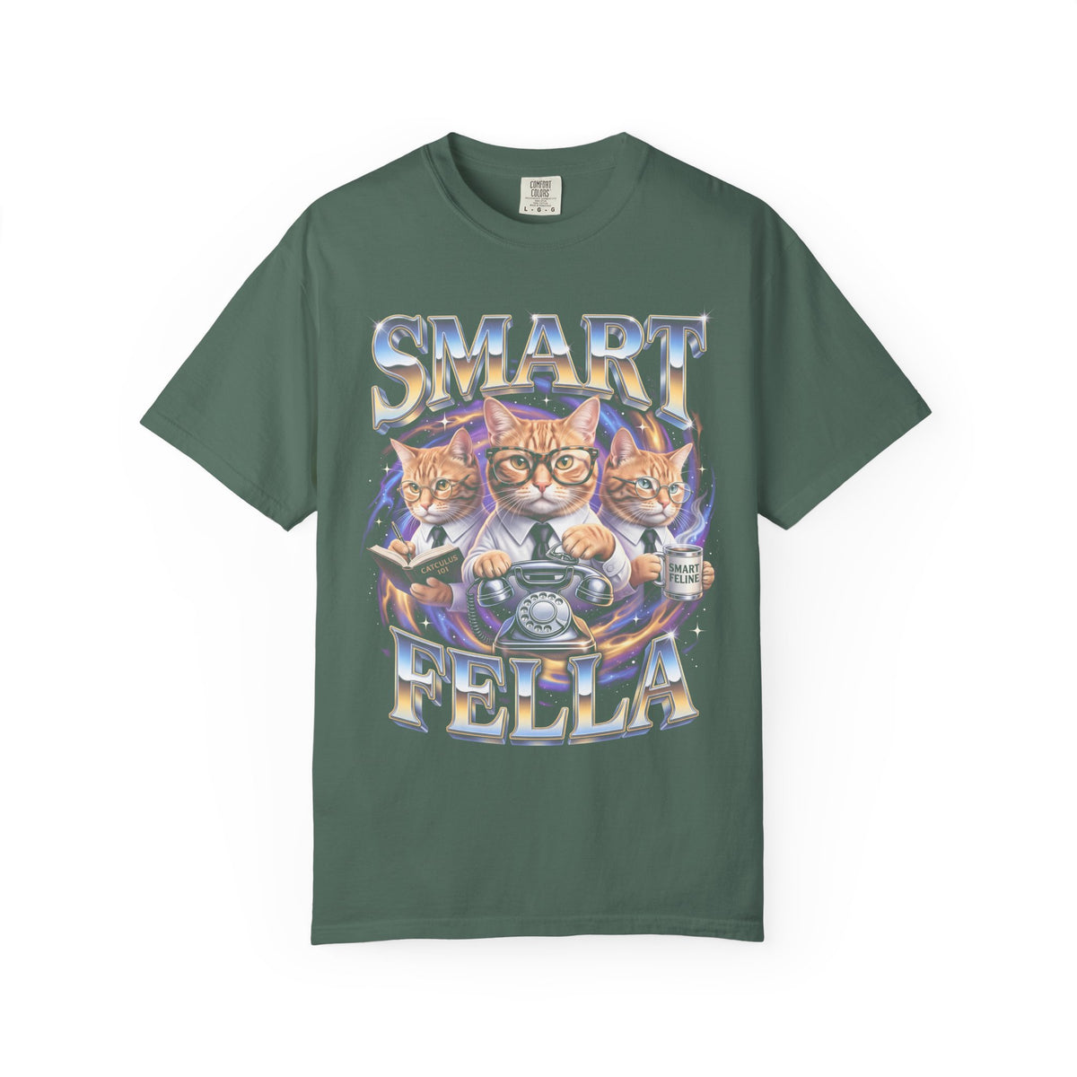 SMART FELLA Classic Tee | Catculus 101 | Cosmic Galaxy Cats