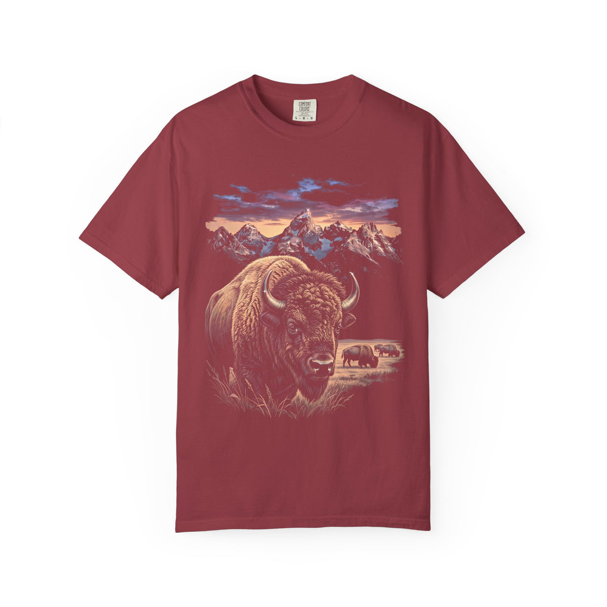 American Bison Classic Tee | Wildlife Nature | Western Sunset