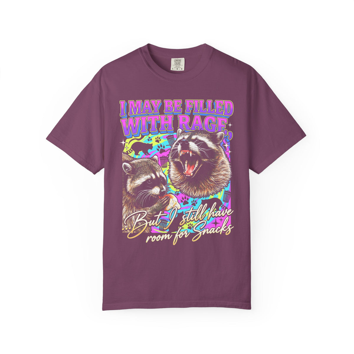 I May Be Filled With Rage Classic Tee | Raccoon Meme Gift