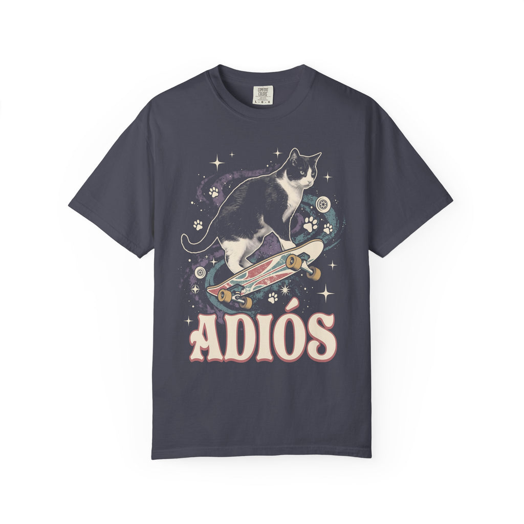 Adiós Tuxedo Cat Classic Tee | Space Feline | Cosmic Retro