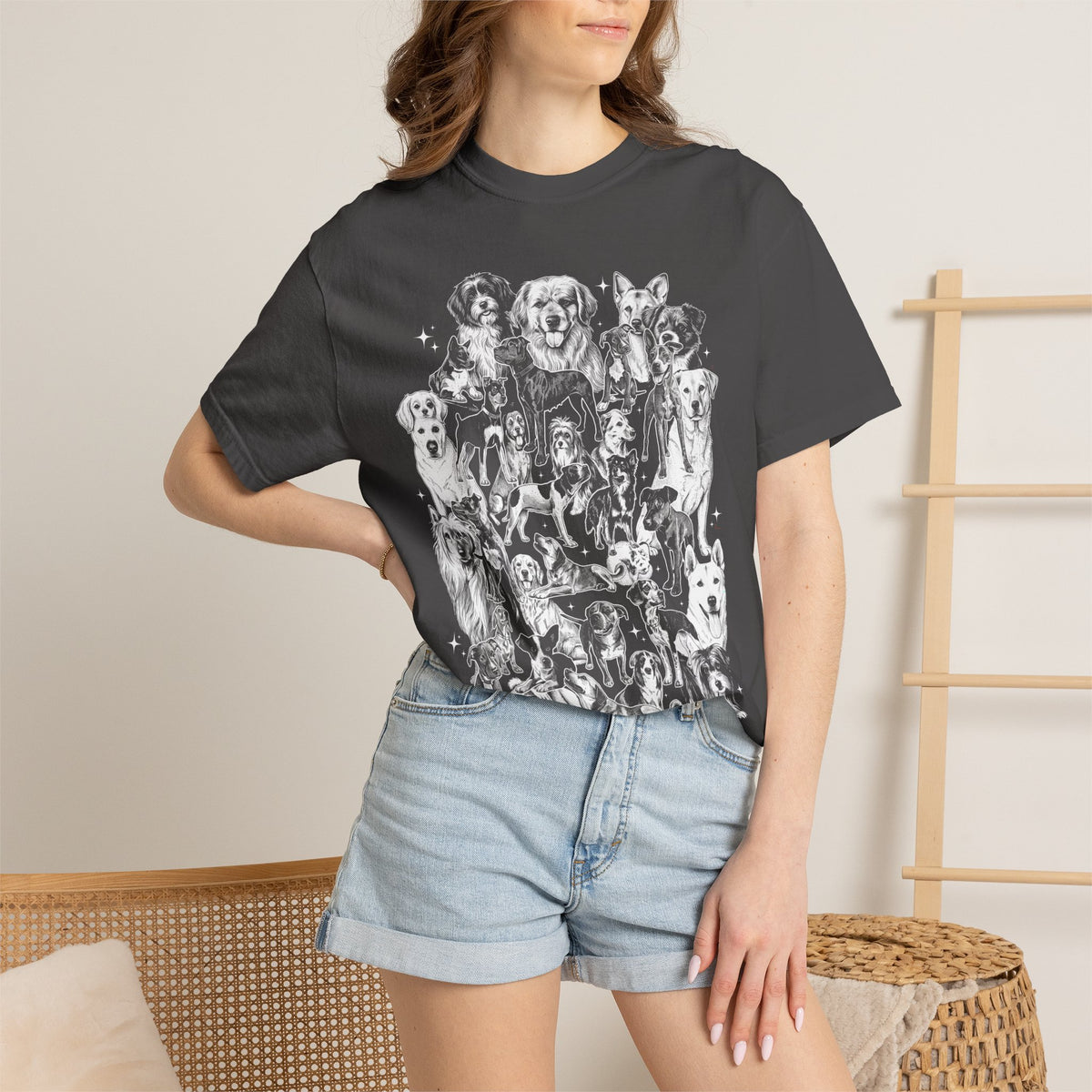 Retro Puppy Collage Classic Tee | 90s Vintage | Dog Gift