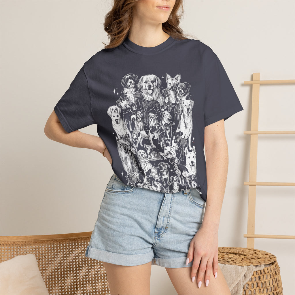 Retro Puppy Collage Classic Tee | 90s Vintage | Dog Gift