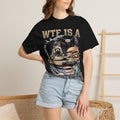 WTF Is A Kilometer Classic Tee | Patriotic Meme | USA Flag