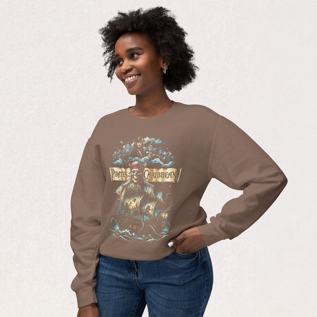 Pirates of the Caribean Skull Ship Crewneck Sweatshirt