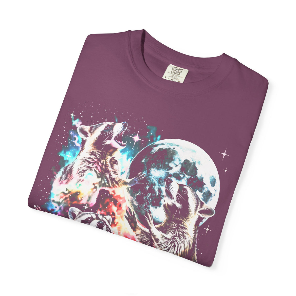 Space Raccoon Moon Classic Tee | Vintage Retro | Sci-Fi Gift