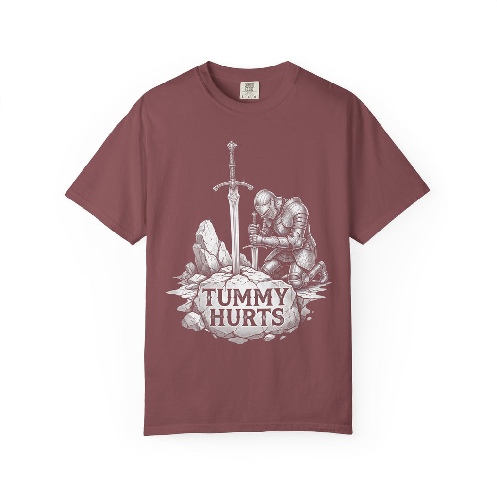 Tummy Hurts Classic Tee | Dark Fantasy | Kneeling Knight