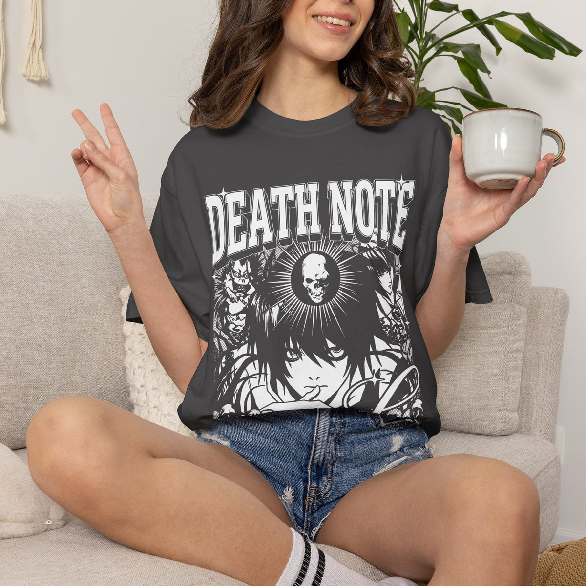 Gothic Skull Manga Detective Classic Tee | Dark Anime Gift