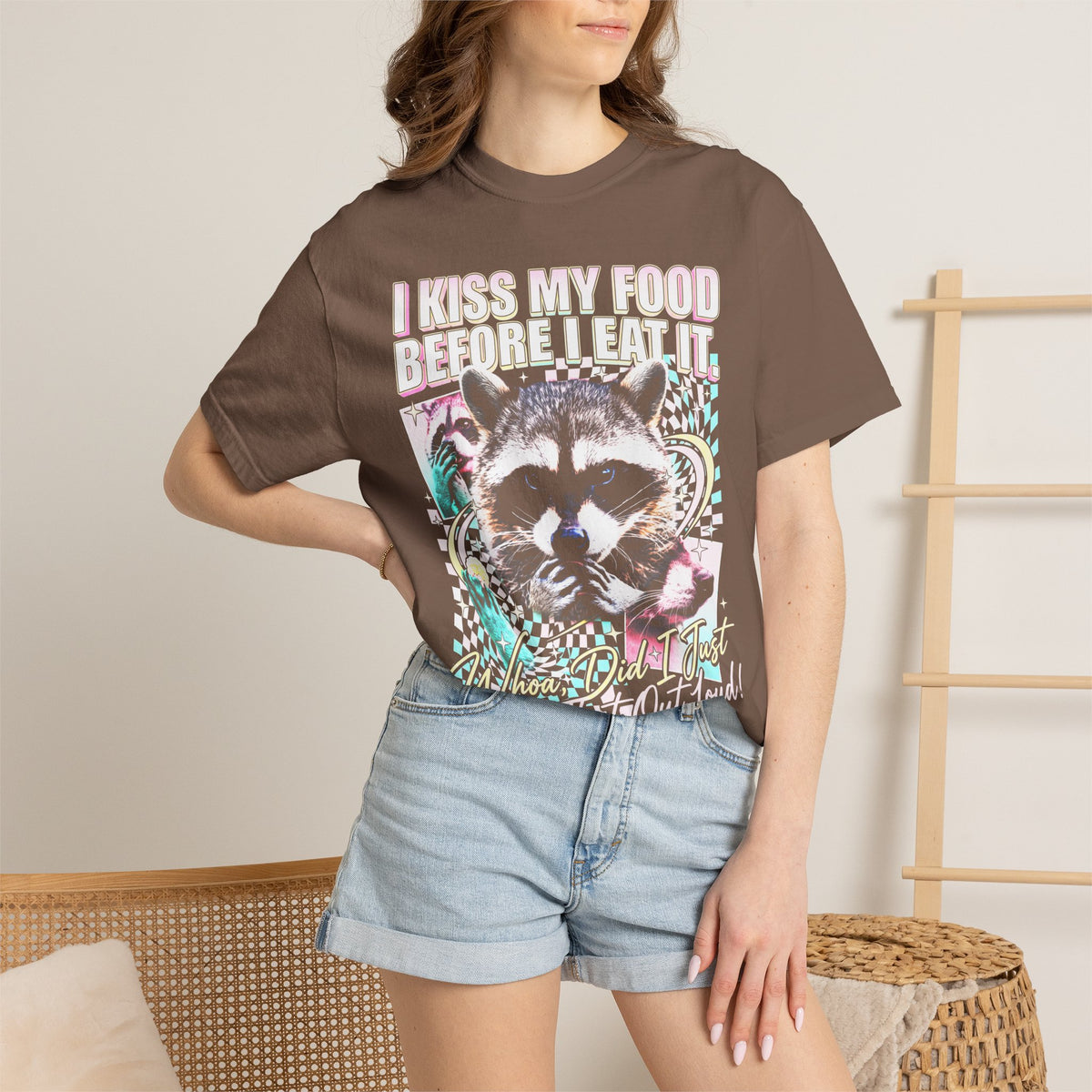 I Kiss My Food Before I Eat It Classic Tee | Raccoon Meme