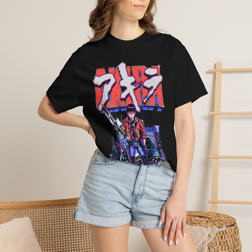 Cyberpunk Biker Anime T-Shirt - Retro Japanese Motorcycle Graphic Tee