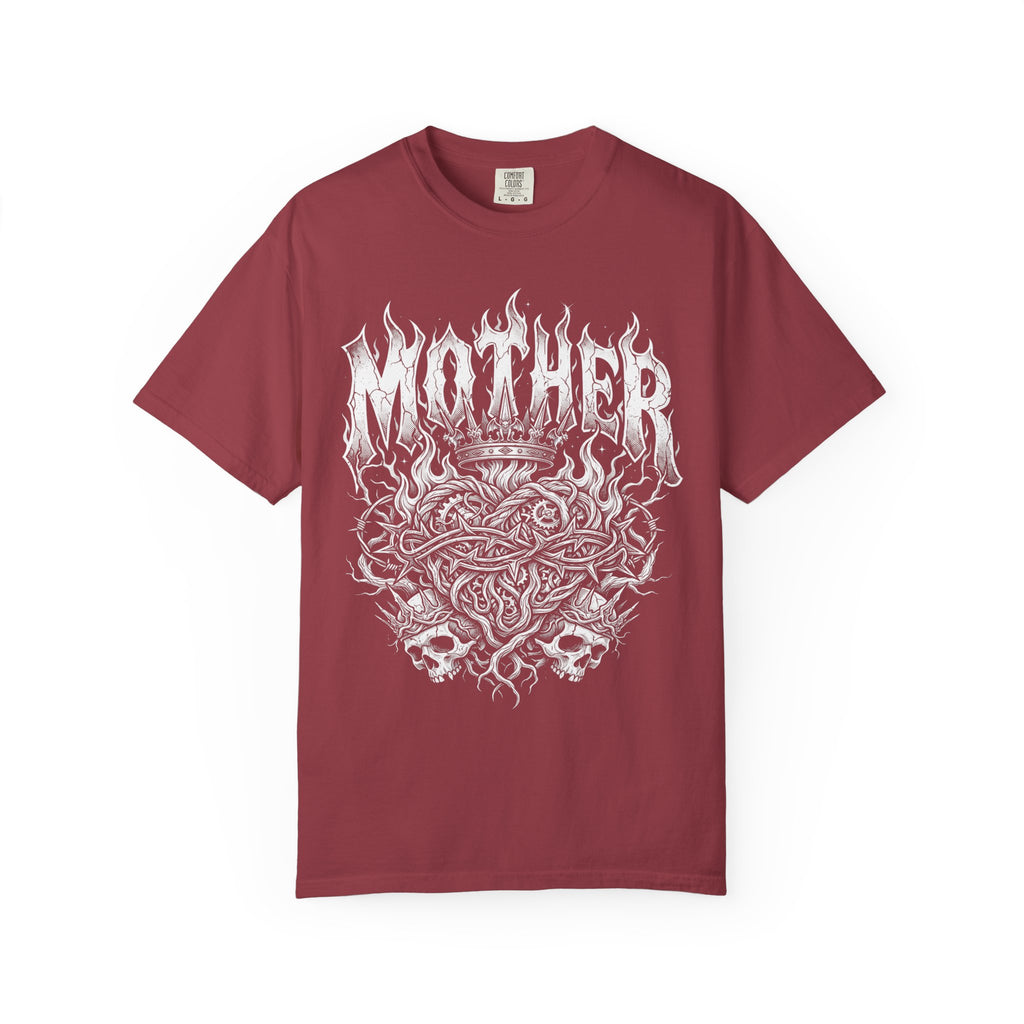 Mother Gothic Metal Classic Tee | Clockwork Heart | Skulls Flames