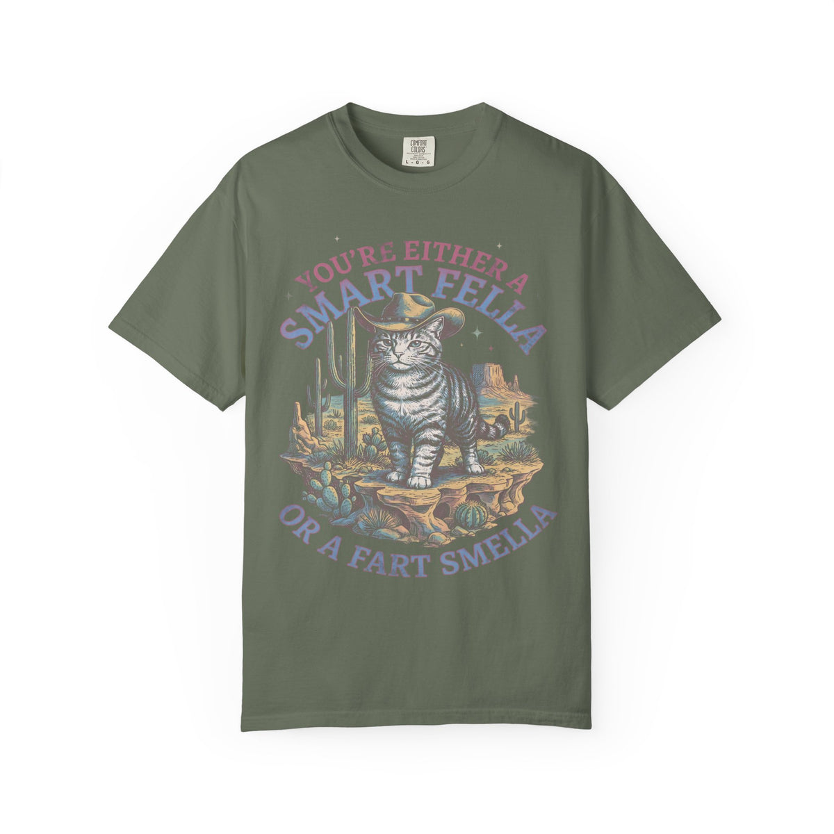 Smart Fella Fart Smella Classic Tee | Cowboy Cat | Desert Meme