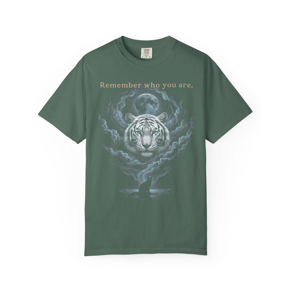 Remember Who You Are Classic Tee | Tiger & Cat | Full Moon