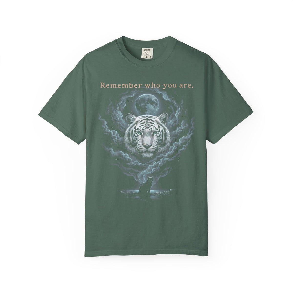Remember Who You Are Classic Tee | Tiger & Cat | Full Moon
