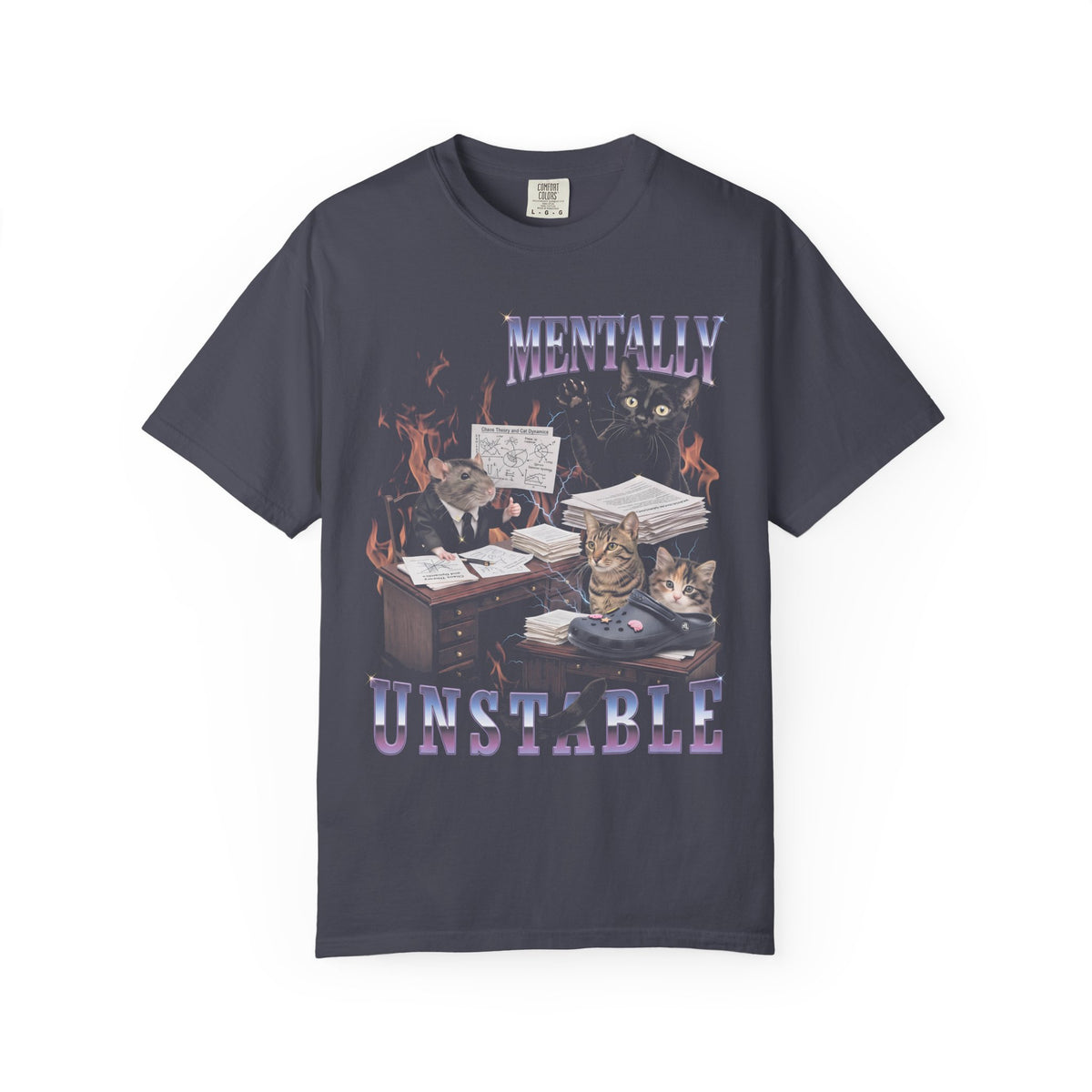 Mentally Unstable Business Rat Classic Tee | Chaos Cat | Absurdist
