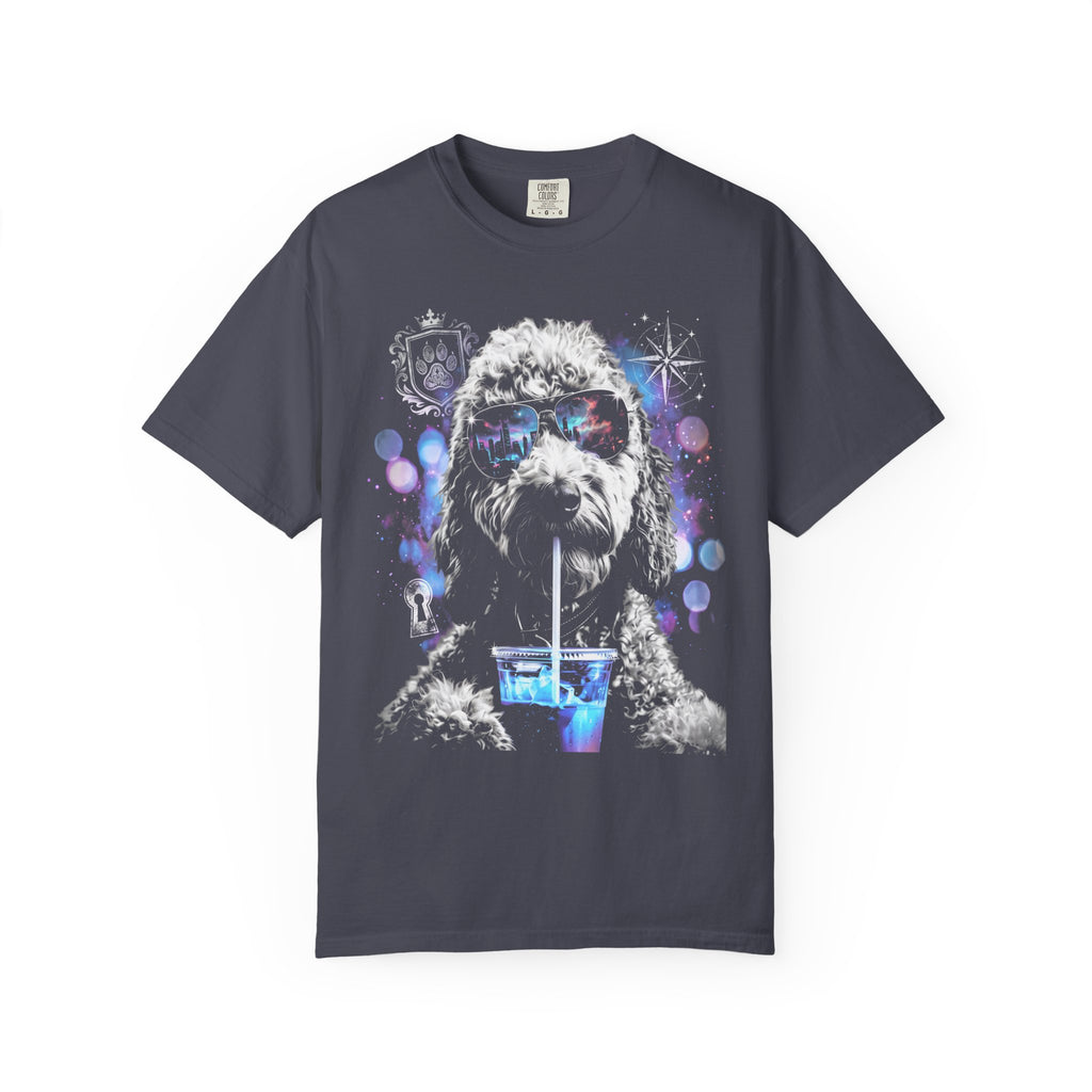 Cool Poodle Dog Classic Tee | Neon Pop Art | Sunglasses Vibe