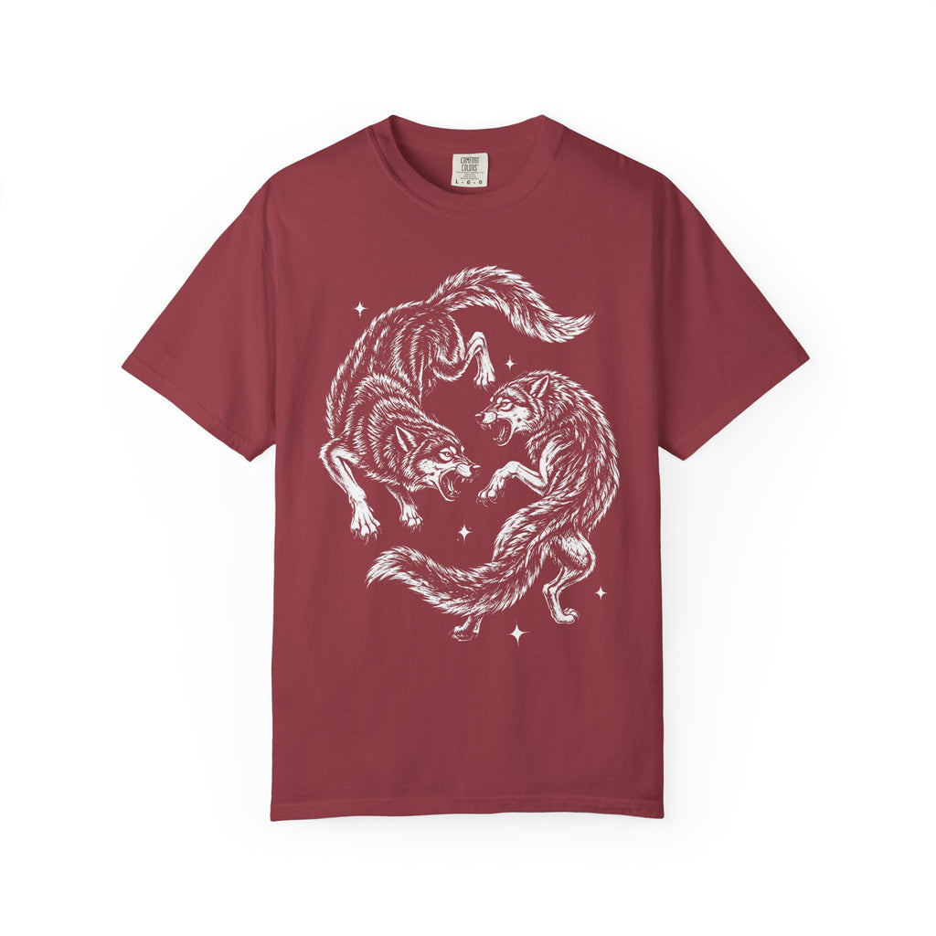 Twin Wolves Classic Tee | 90s Vintage | Dark Nature Wolf