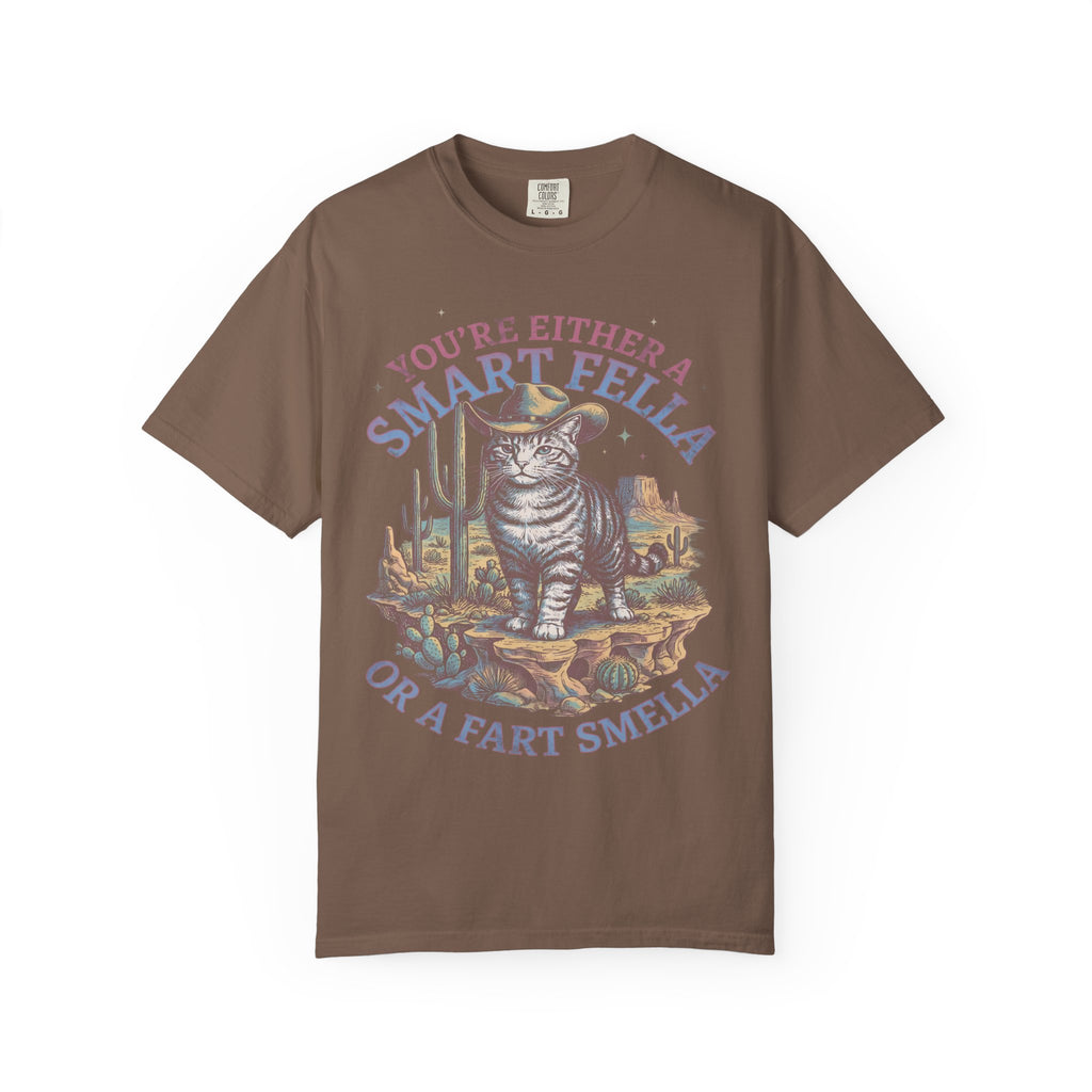 Smart Fella Fart Smella Classic Tee | Cowboy Cat | Desert Meme
