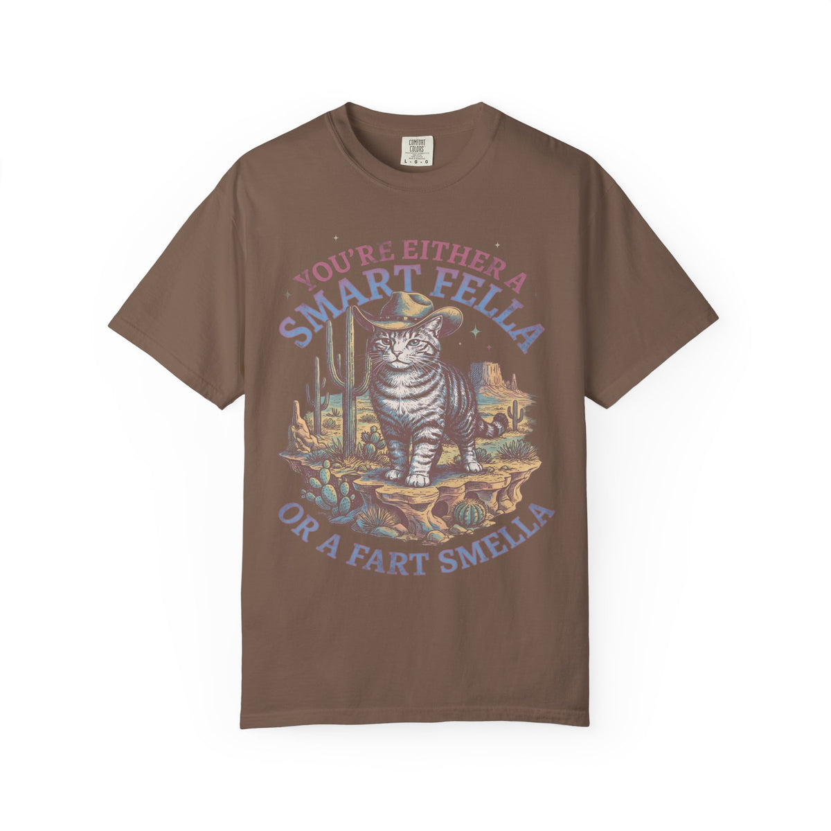 Smart Fella Fart Smella Classic Tee | Cowboy Cat | Desert Meme