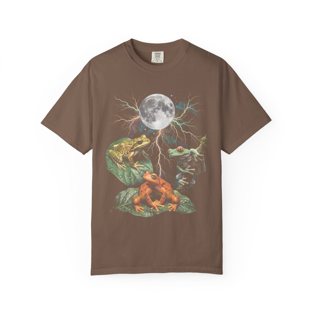 Trippy Space Frog Classic Tee | Cosmic Full Moon | Psychedelic