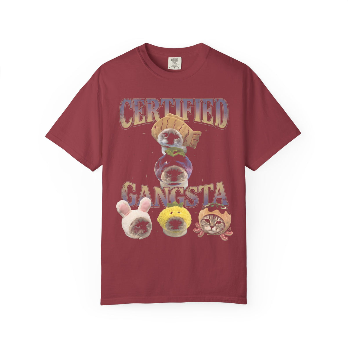 Certified Gangsta Cat Classic Tee | Taiyaki Food | Funny Hat