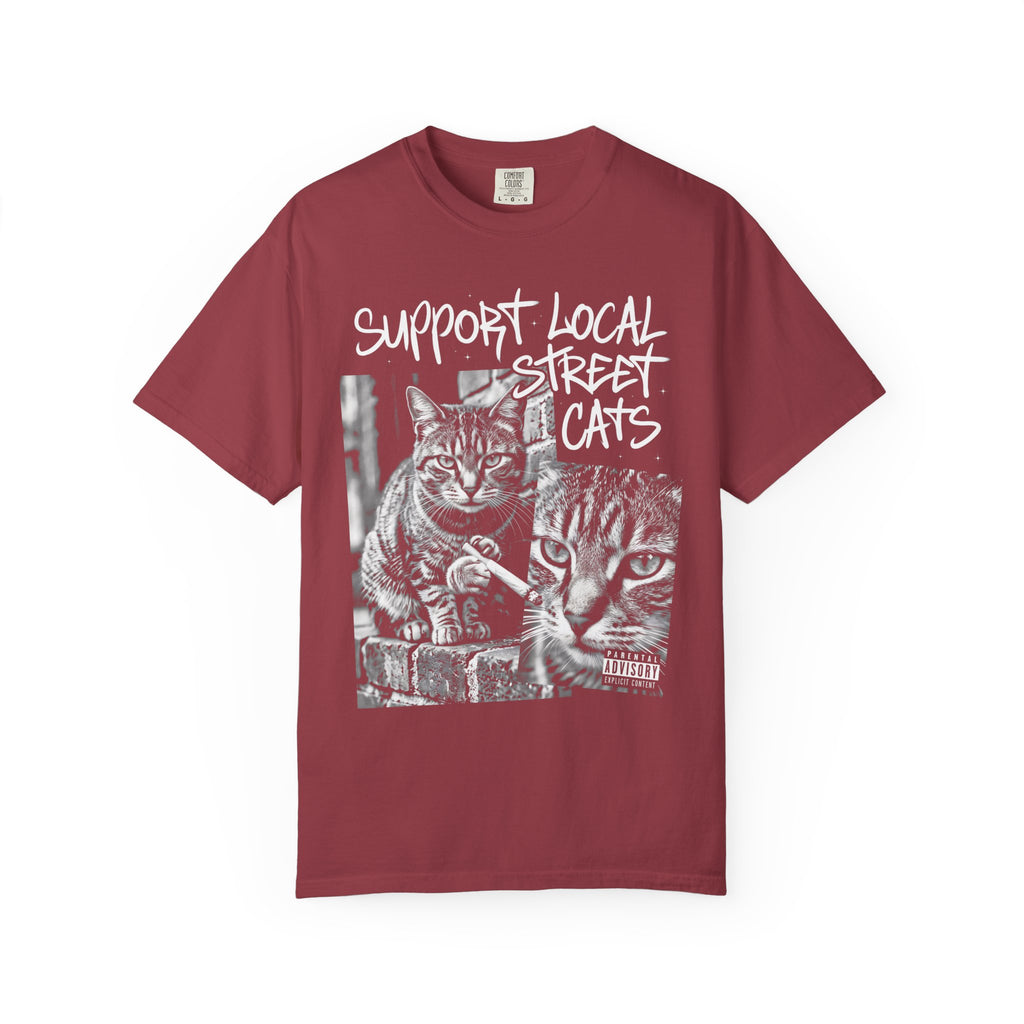 Support Local Street Cats Classic Tee | Smoking Cat Art