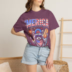 Merica Patriotic Raccoon Classic Tee | 4th Of July | USA Flag