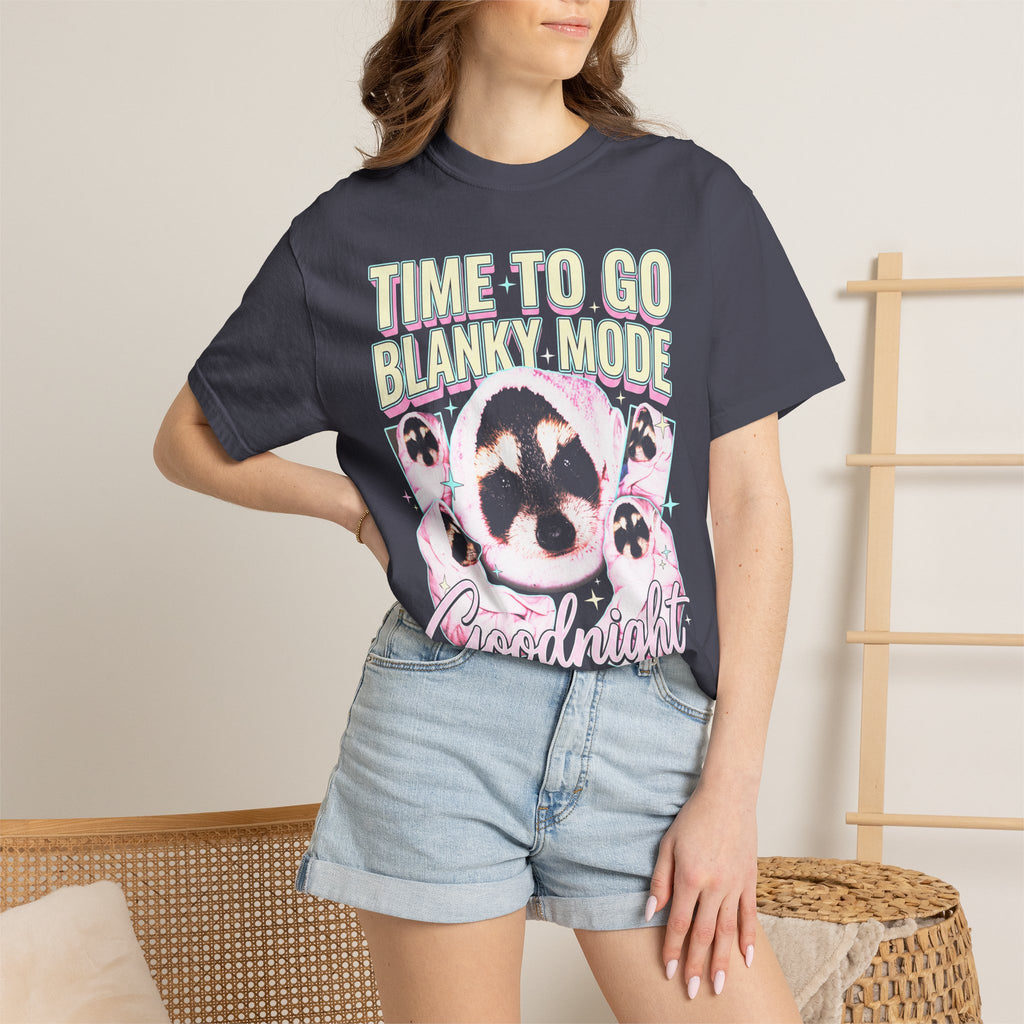 Time To Go Blanky Mode Classic Tee | Goodnight Funny Raccoon