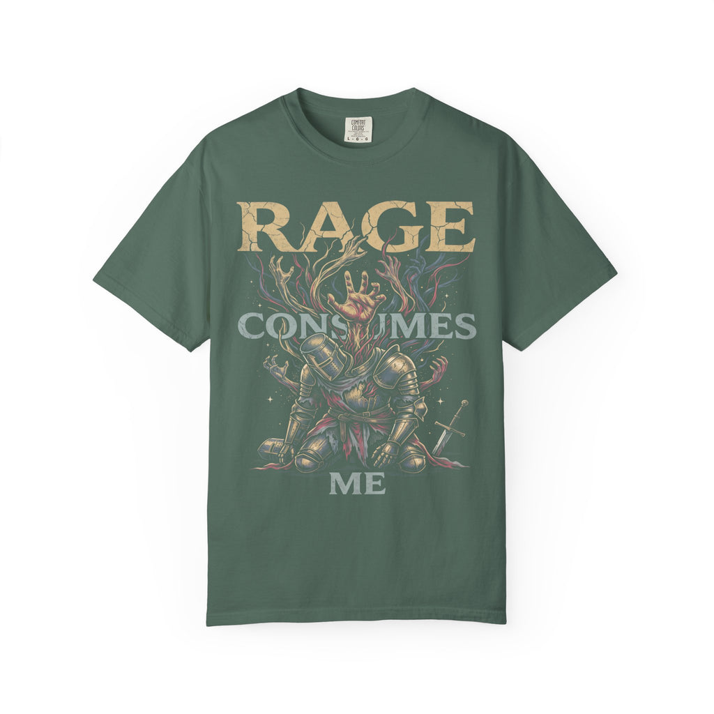 RAGE CONSUMES ME Classic Tee | Kneeling Knight | Dark Fantasy