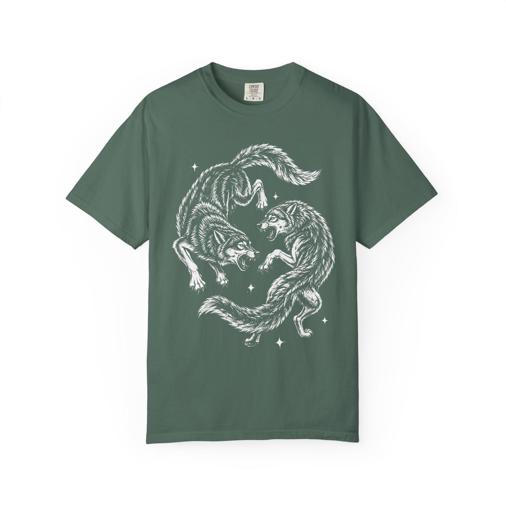 Twin Wolves Classic Tee | 90s Vintage | Dark Nature Wolf