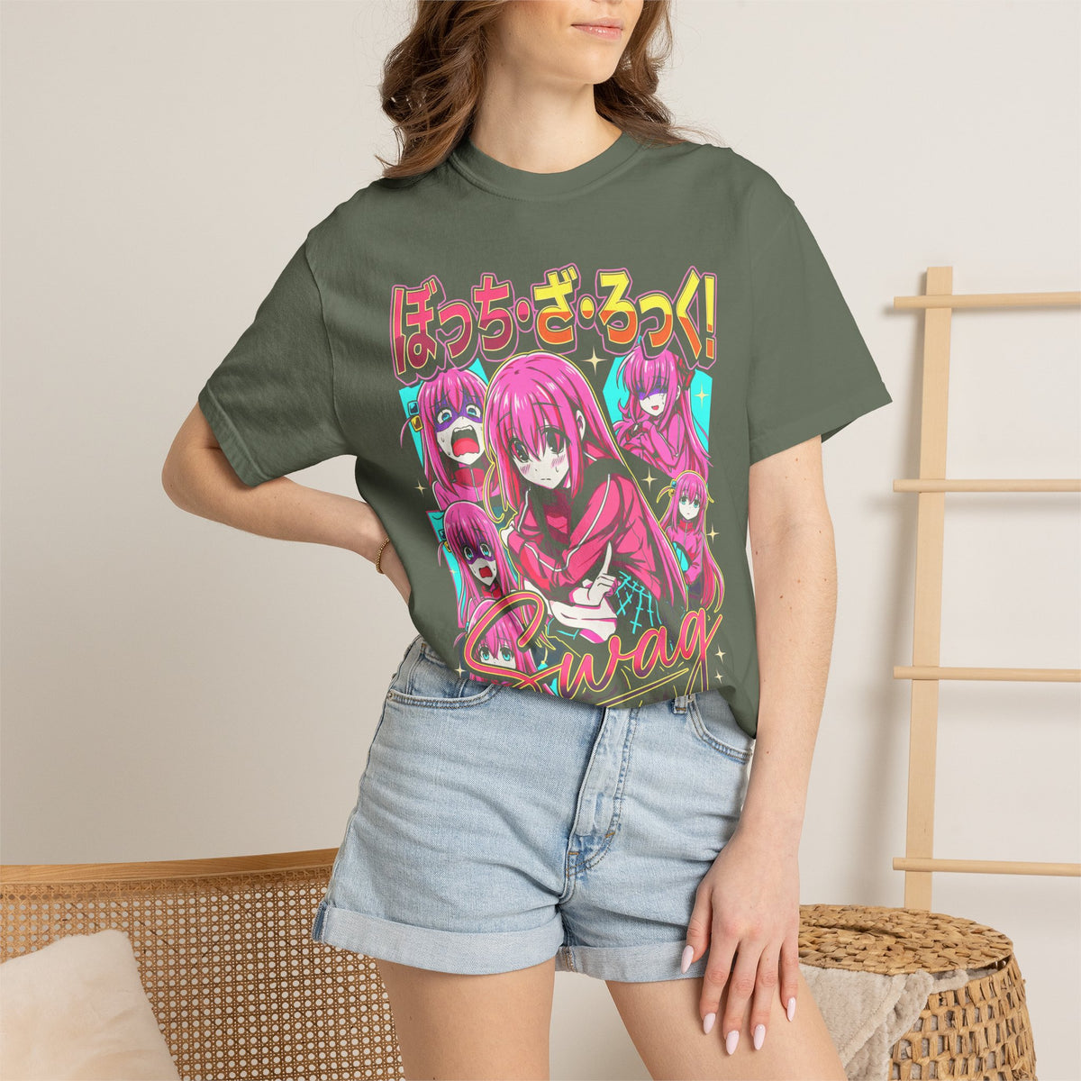 Pink Hair Anime Girl Classic Tee | Y2K Kawaii | Retro Gift