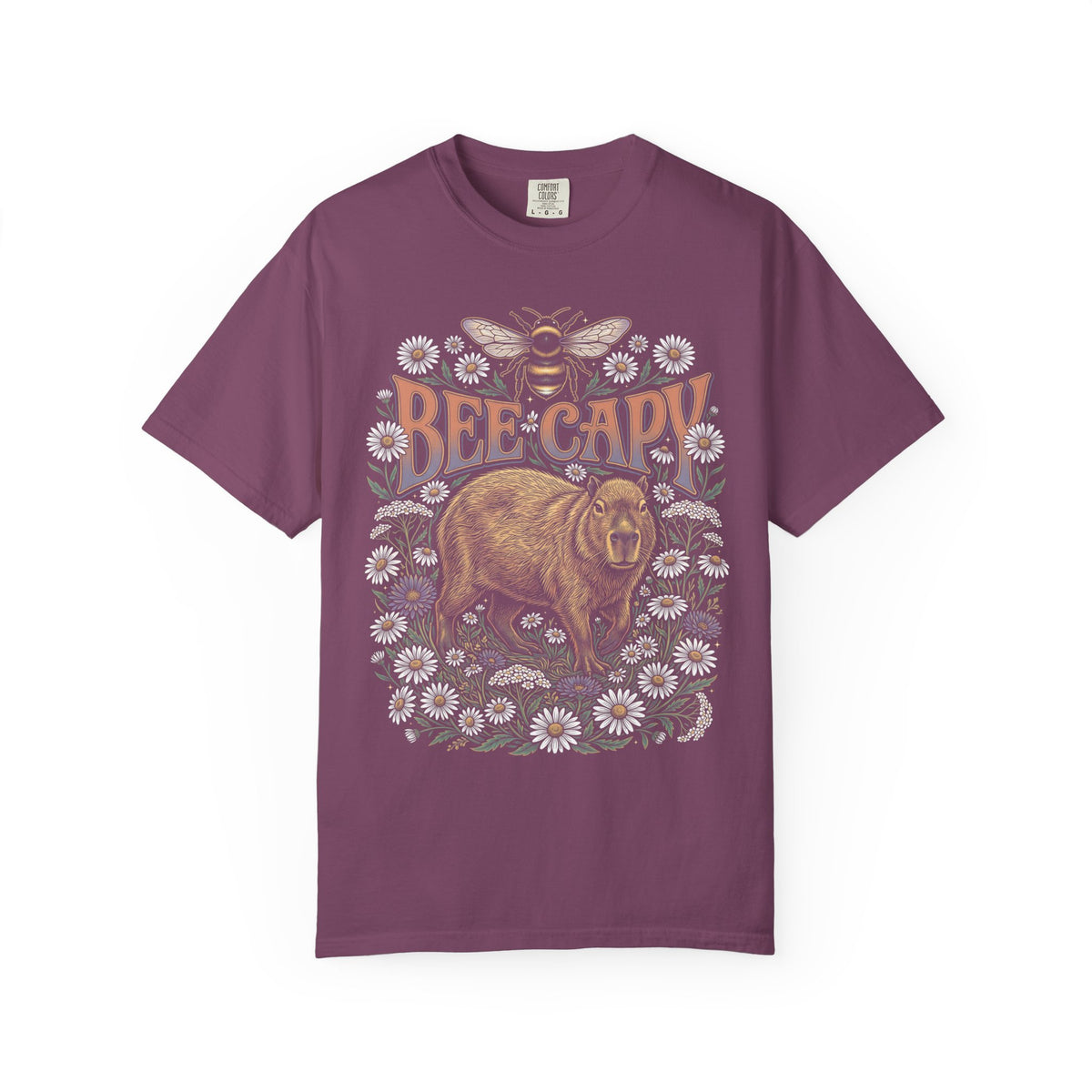 Bee Capy Classic Tee | Capybara Bumblebee | Floral Nature
