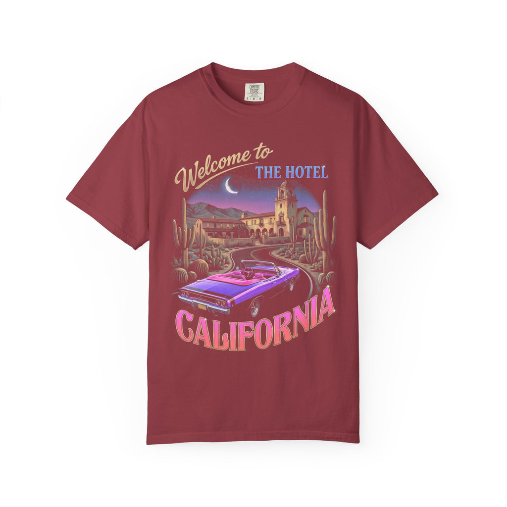 Hotel California Classic Tee | Retrowave Car | Vaporwave Art