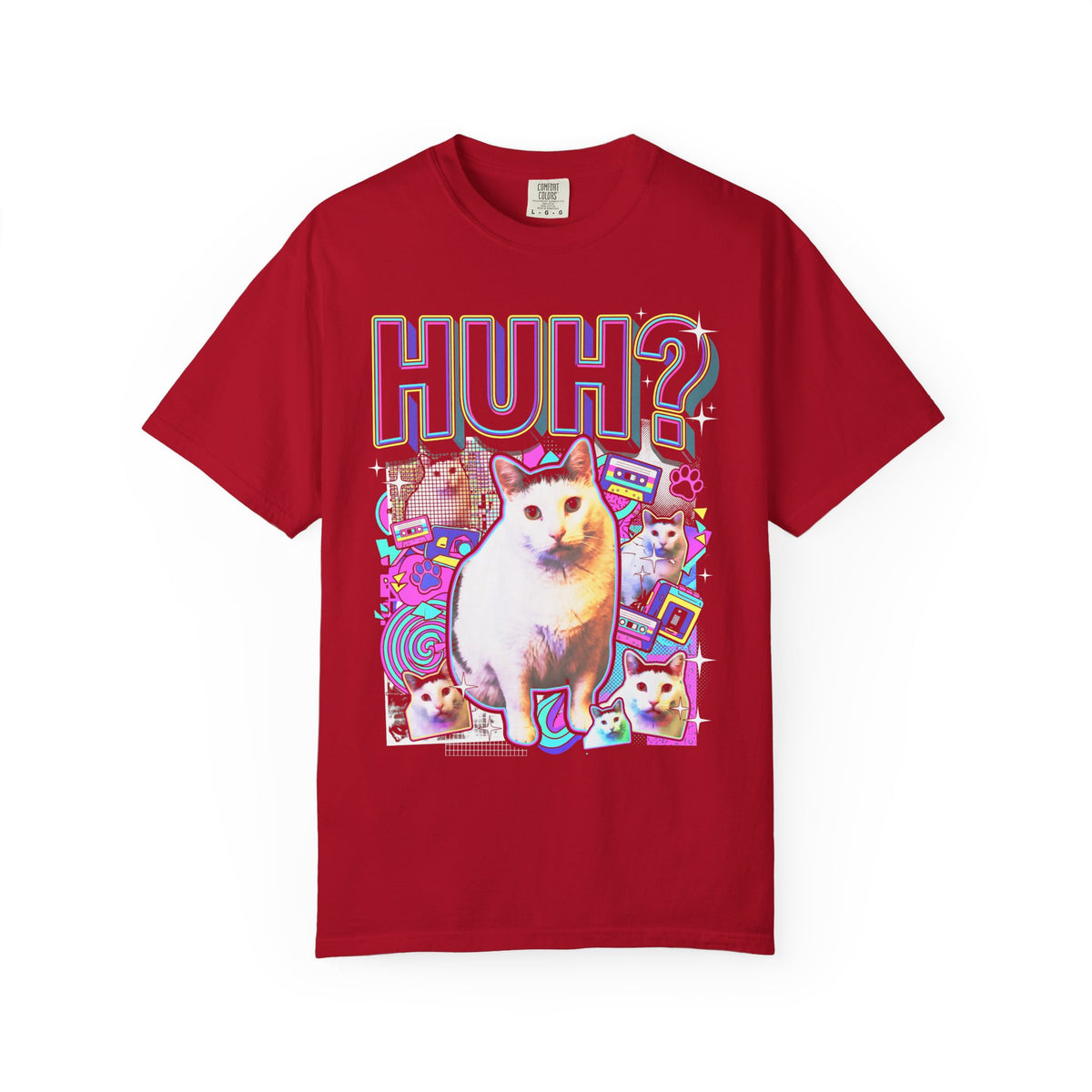 Huhg Meme Cat Collage Classic Tee | 90s Vaporwave | Retro
