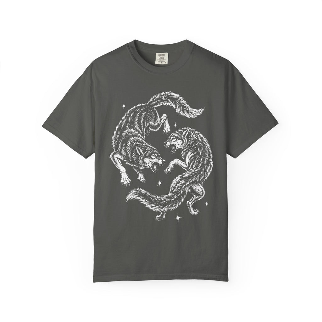 Twin Wolves Classic Tee | 90s Vintage | Dark Nature Wolf