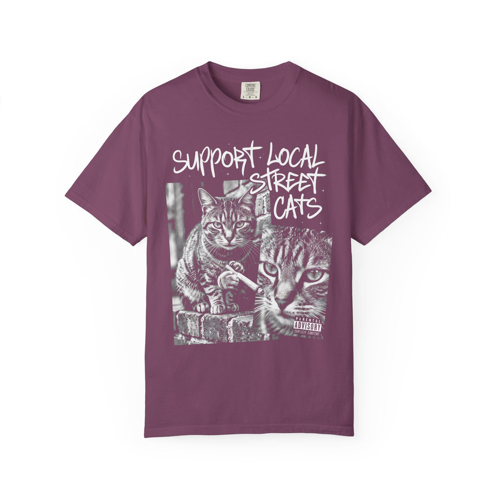 Support Local Street Cats Classic Tee | Smoking Cat Art