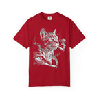 Cosmic Smoking Cat Classic Tee | Noir Space Art | Vintage Smoke