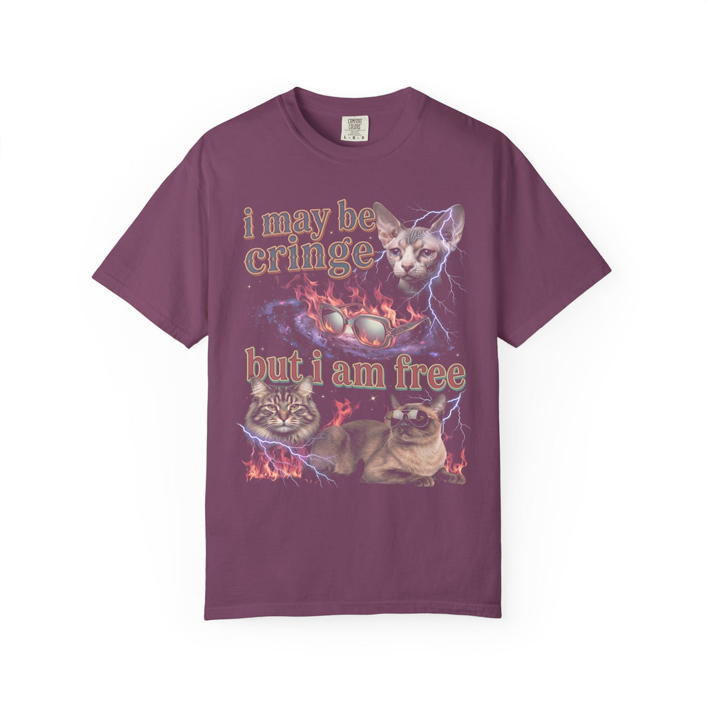 I May Be Cringe But I Am Free Classic Tee | Galaxy Cat | Space Meme