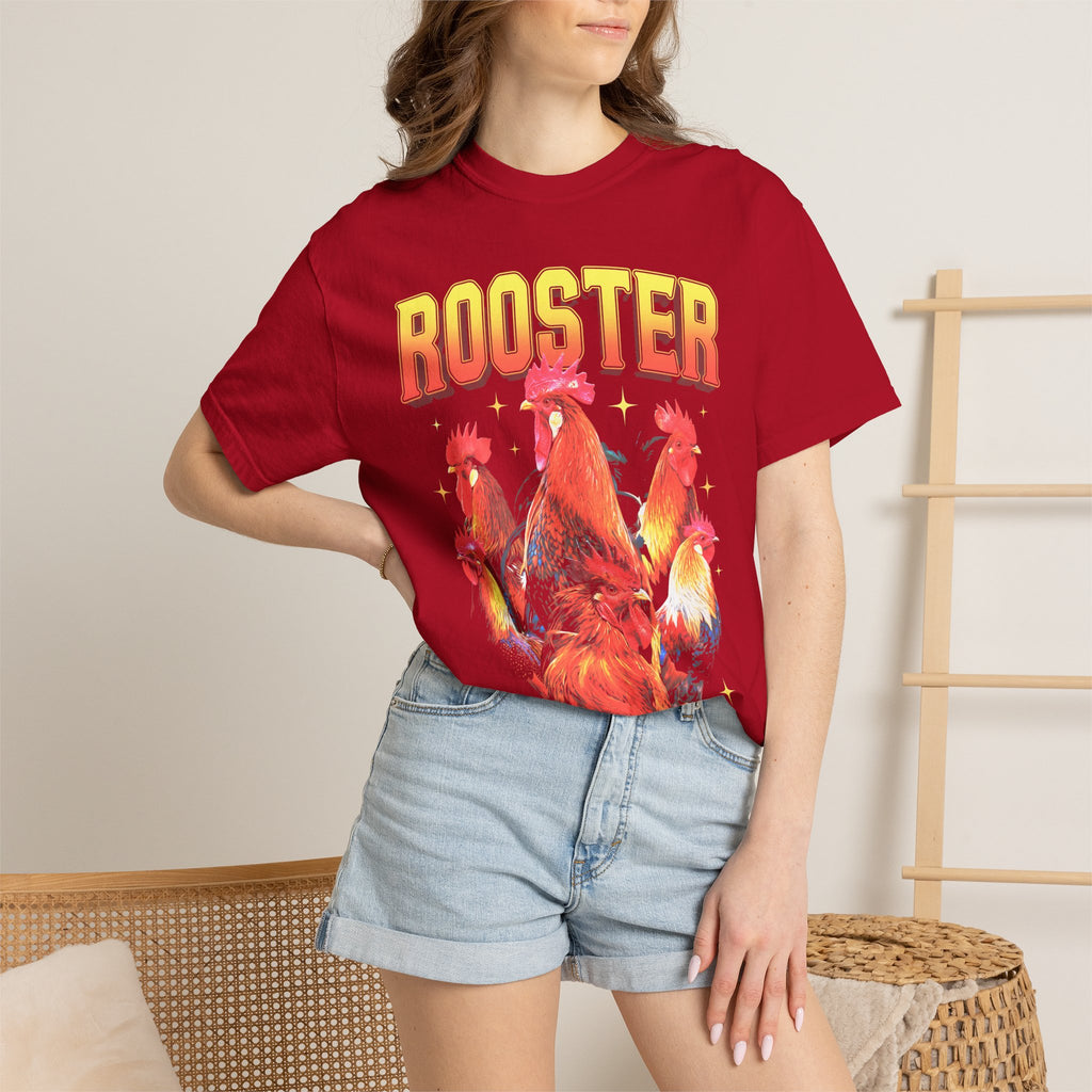 Vintage Rooster Classic Tee | 90s Graphic | Chicken Gift