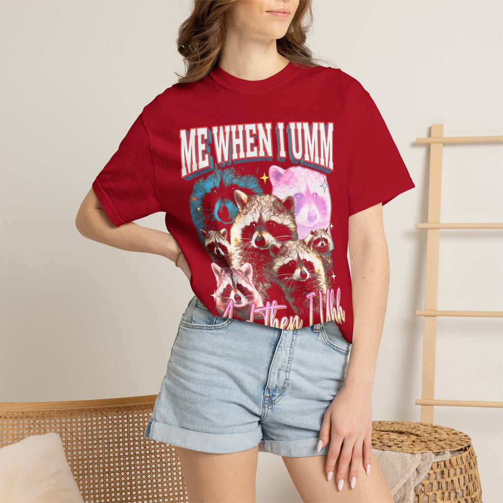 Me When I Umm Raccoon Classic Tee | Funny Meme | 90s Retro
