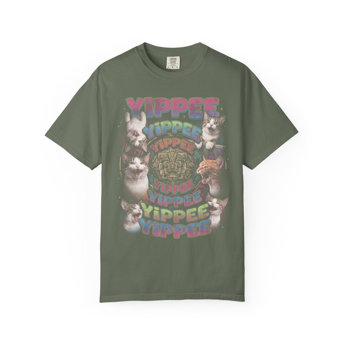 Yippee Screaming Cat Classic Tee | Psychedelic | Bootleg Art