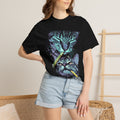 Stacked Cat Portraits Classic Tee | Neon Psychedelic Art