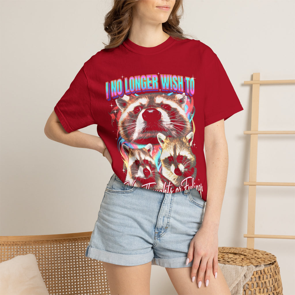 I No Longer Wish To Have Thoughts Classic Tee | Raccoon Meme