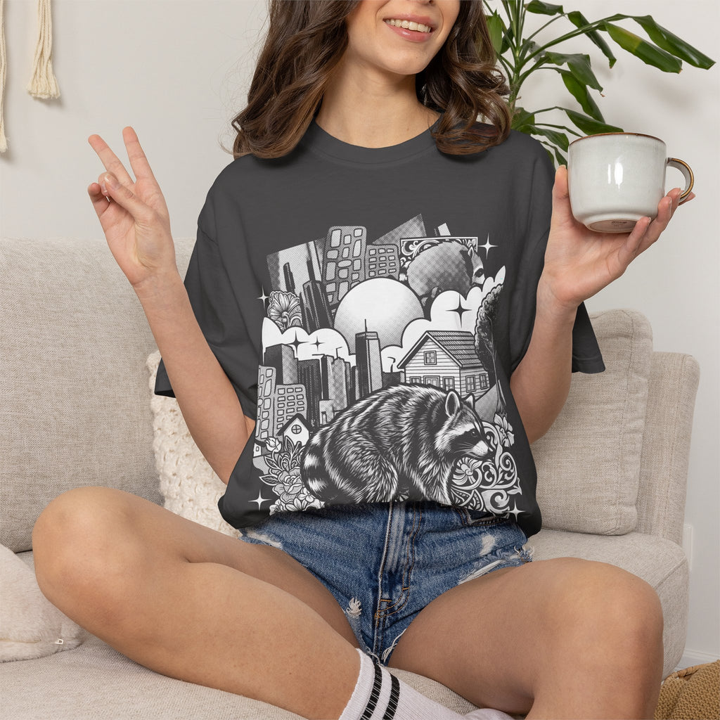Raccoon City Skull Classic Tee | 90s Retro | Gaming Gift
