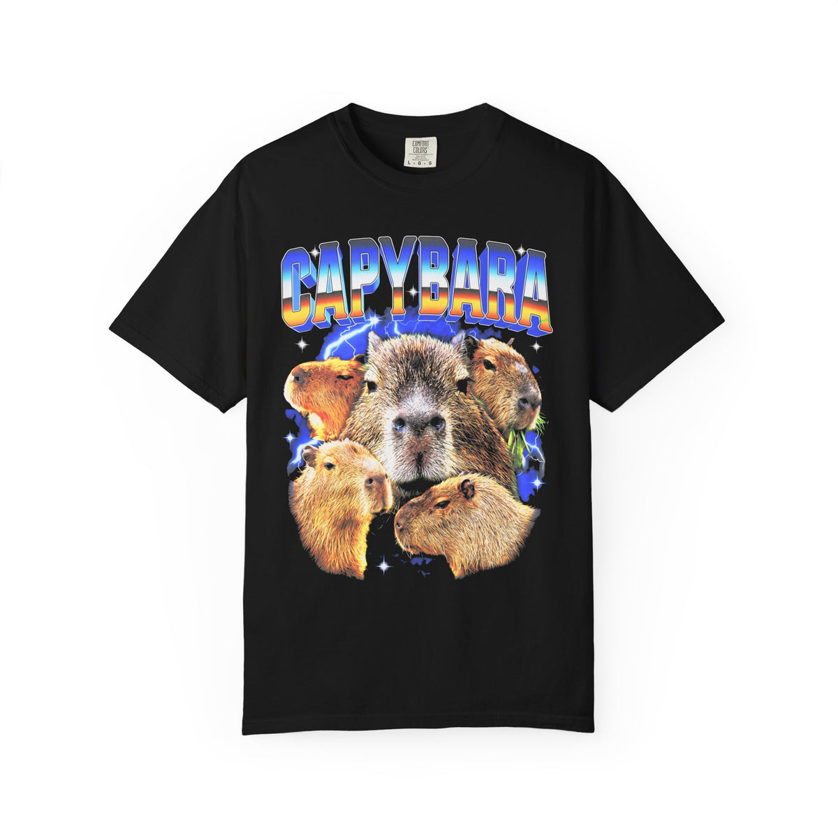 Capybara Lightning Classic Tee | 90s Retro | Animal Gift